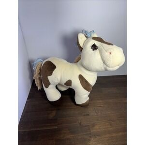 2005 Cabbage Patch Kids White Brown Spots Pony Horse Butterfly Saddle Bows